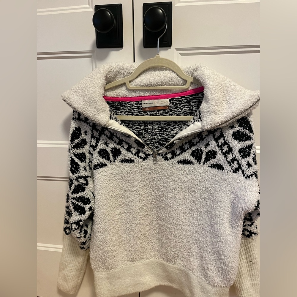 Anthropologie Pilcro Quarter Zip Sweatshirt